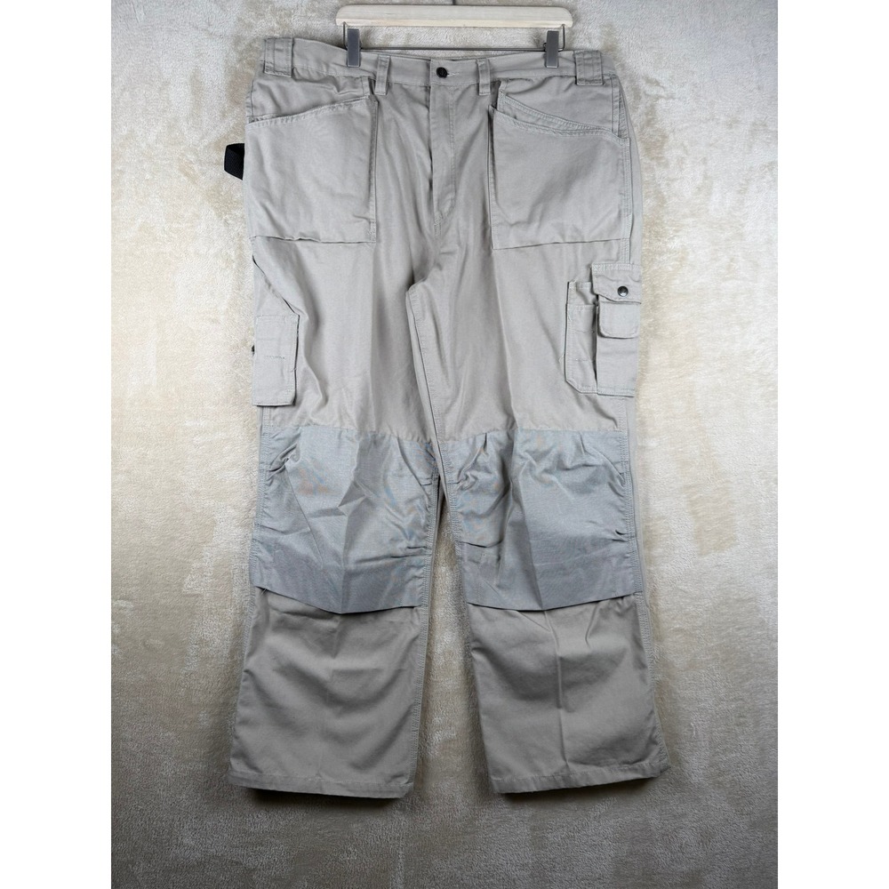 BLAKLADER Workwear Cargo Pants Beige Utility Double Knee Multi-Pockets Men 42X30
